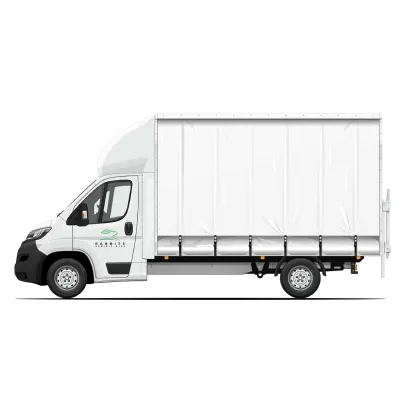 black and white image of a truck